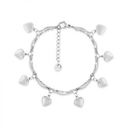 Bracelet femme coeurs edora acier edo433660 - bracelets-acier - edora - 0