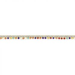 Bracelet femme double edora acier doré et cristaux synthétiques edo433897 - bracelets-acier - edora - 1