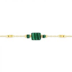 Bracelet femme edora acier doré et malachite synthétique edo403871 - bracelets-acier - edora - 1