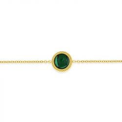 Bracelet femme edora acier doré et malachite synthétique edo433705 - bracelets-acier - edora - 1