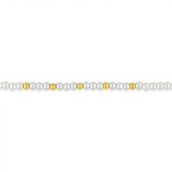 Bracelet femme edora acier doré et perles synthétiques blanches edo433981 - bracelets-acier - edora - 1