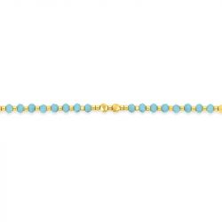 Bracelet femme edora acier doré et perles turquoises edo403454 - bracelets-acier - edora - 1