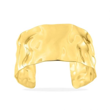 Manchette femme: bracelet manchette georgette, argent & or femme - bracelets-acier - edora - 1