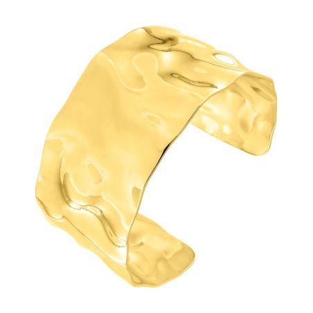 Manchette femme: bracelet manchette georgette, argent & or femme - bracelets-acier - edora - 2