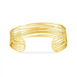 Bracelet femme manchette edora fils acier doré edo433845 - bracelets-acier - edora - 0