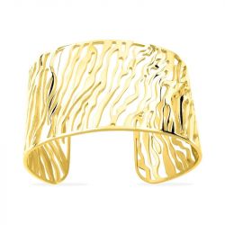Bracelet femme manchette rayures edora acier doré edo433768 - bracelets-acier - edora - 0