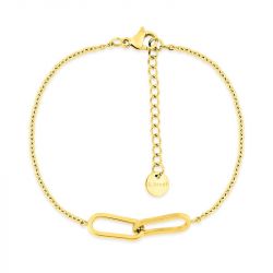 Bracelet femme ovals entrelacés edora acier doré edo431277b - bracelets-acier - edora - 0
