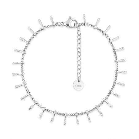 Bracelet or & argent, bracelet plaqué or, bracelet cuir & tissu - bracelets-acier - edora - 1