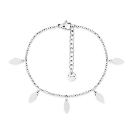 Bracelet or & argent, bracelet plaqué or, bracelet cuir & tissu - bracelets-acier - edora - 1