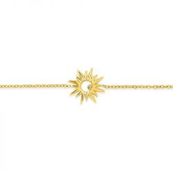 Bracelet femme soleil edora acier doré et cristal de synthèse edo433949 - bracelets-acier - edora - 1