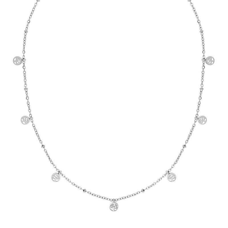 Collier femme breloques arbre de vie edora acier edo431274c - colliers-acier - edora