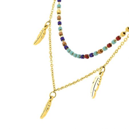 Collier femme: sautoir, chaine, collier ras de cou & pendentif - colliers-acier - edora - 2