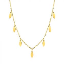 Collier femme pampilles edora acier doré edo432112 - colliers-acier - edora - 0