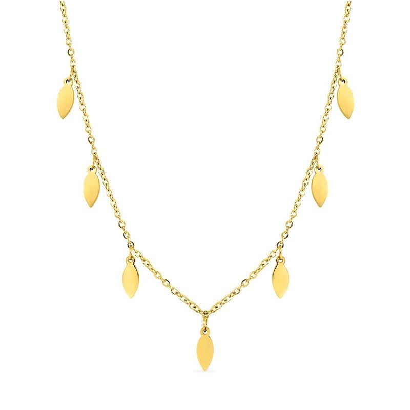 Collier femme pampilles edora acier doré edo432112 - colliers-acier - edora