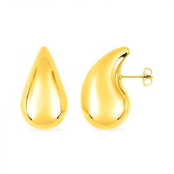 Boucles d'oreilles femme gouttes d'eau edora acier doré edo435626 - boucles-d-oreilles-acier - edora - 0