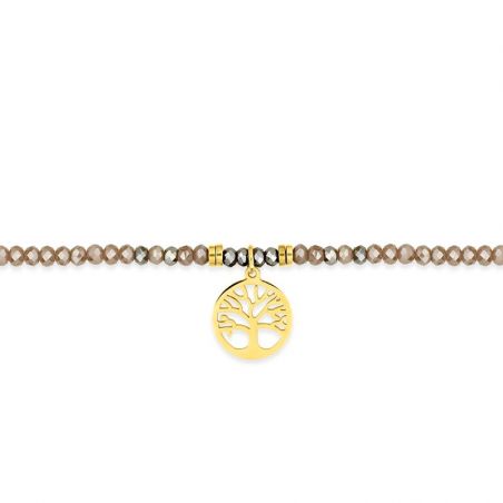 Bracelet or & argent, bracelet plaqué or, bracelet cuir & tissu - bracelets-acier - edora - 2