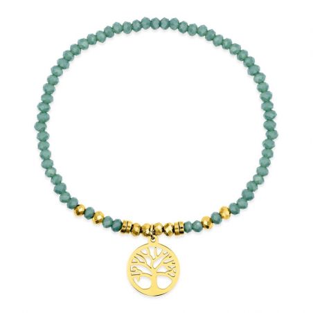 Bracelet or & argent, bracelet plaqué or, bracelet cuir & tissu - bracelets-acier - edora - 1