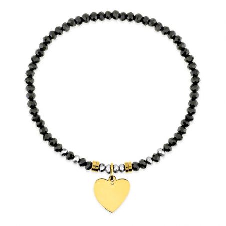 Bracelet or & argent, bracelet plaqué or, bracelet cuir & tissu - bracelets-acier - edora - 1