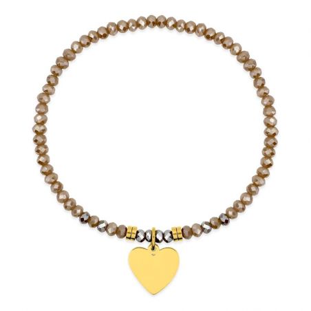 Bracelet or & argent, bracelet plaqué or, bracelet cuir & tissu - bracelets-acier - edora - 1