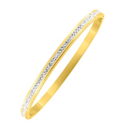 Bracelet jonc femme: jonc en or, jonc argent & or rose femme - bracelets-acier - edora - 2