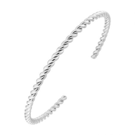 Bracelet jonc femme: jonc en or, jonc argent & or rose femme - bracelets-acier - edora - 2