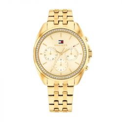 Montre femme chronographe tommy hilfiger collection mellie acier doré 1782803 - chronographes - edora - 0