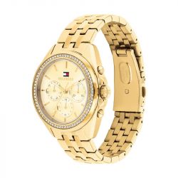 Montre femme chronographe tommy hilfiger collection mellie acier doré 1782803 - chronographes - edora - 1
