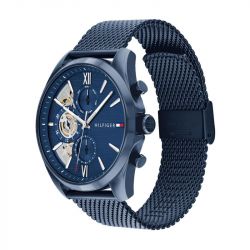 Montre homme chronographe tommy hilfiger collection baker acier bleu 1710648 - chronographes - edora - 2