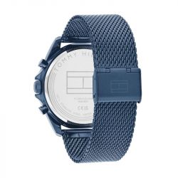 Montre homme chronographe tommy hilfiger collection baker acier bleu 1710648 - chronographes - edora - 3