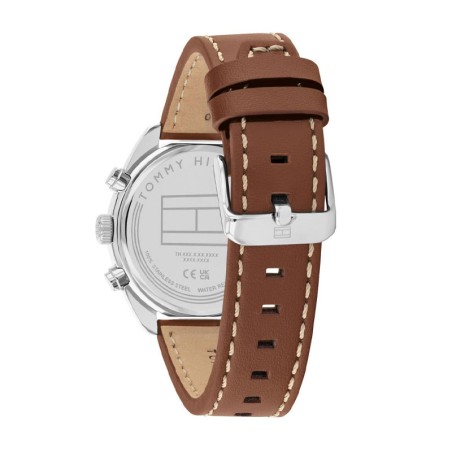 Montre homme chronographe tommy hilfiger collection hudson cuir marron 1710720 – chronographes