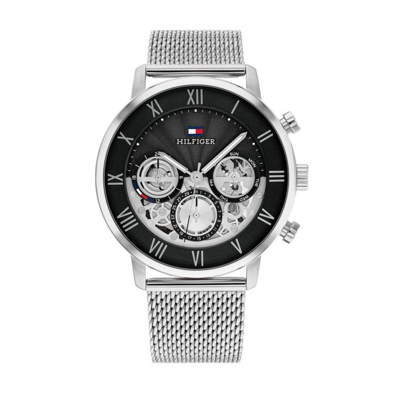 Montre homme chronographe tommy hilfiger collection legend acier argenté 1710708 - chronographes - edora
