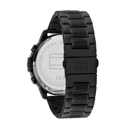 Montre homme chronographe tommy hilfiger collection lucas acier noir 1710494 – chronographes