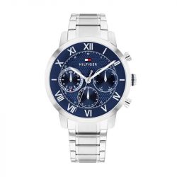 Montre homme chronographe tommy hilfiger th-oxford acier argenté 1710728 - chronographes - edora - 0