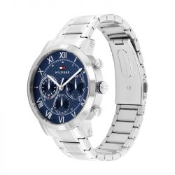 Montre homme chronographe tommy hilfiger th-oxford acier argenté 1710728 - chronographes - edora - 1
