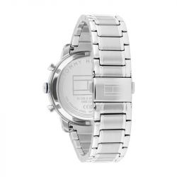 Montre homme chronographe tommy hilfiger th-oxford acier argenté 1710728 - chronographes - edora - 2
