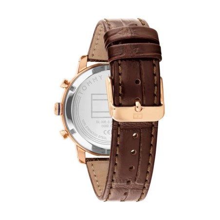 Montre homme chronographe tommy hilfiger th-oxford cuir marron 1710727 – chronographes