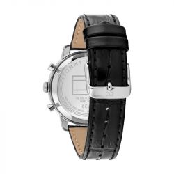 Montre homme chronographe tommy hilfiger th-oxford cuir noir 1710725 - chronographes - edora - 2