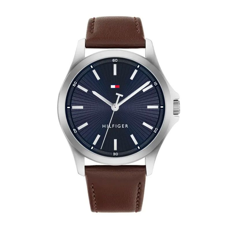 Montre homme tommy hilfiger collection bruce cuir marron 1710669 - analogiques - edora