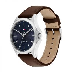 Montre homme tommy hilfiger collection bruce cuir marron 1710669 - analogiques - edora - 2
