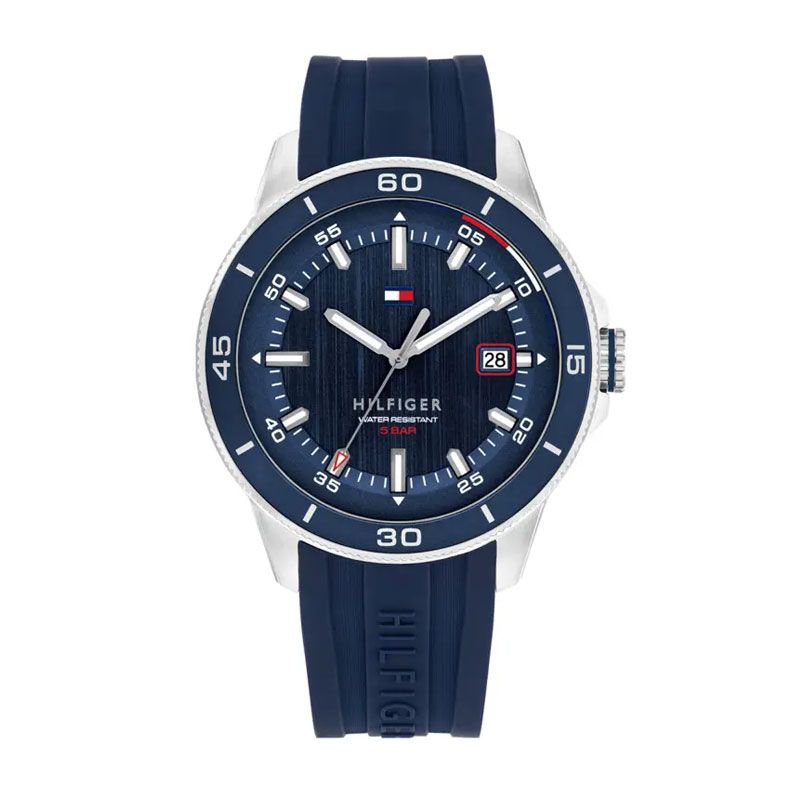 Montre homme tommy hilfiger collection remy silicone bleu 1792225 - analogiques - edora
