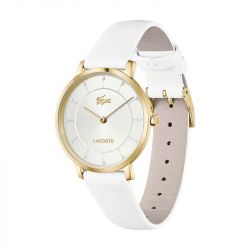 Montre femme lacoste collection crocorigin cuir blanc 2001471 - analogiques - edora - 2