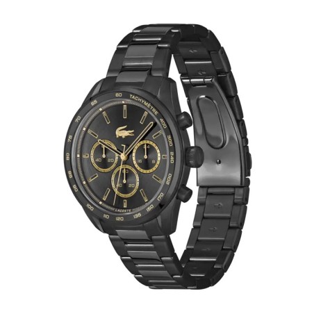Montre homme chronographe lacoste collection boston acier noir 2011476 – montres homme