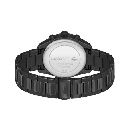 Montre homme chronographe lacoste collection boston acier noir 2011476 – montres homme