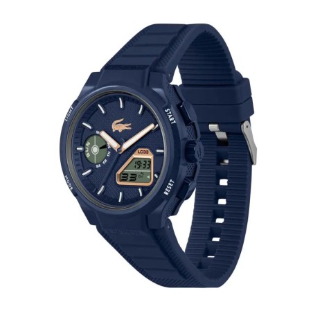 Montre homme digitale lacoste lc33 silicone bleu 2011434 – montres homme