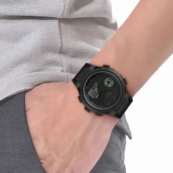 Montre homme digitale lacoste lc33 silicone noir 2011447 - montres-homme - edora - 1