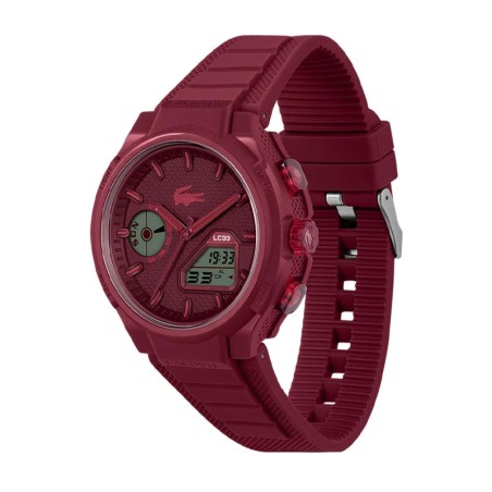Montre homme digitale LACOSTE LC33 silicone rouge 2011450