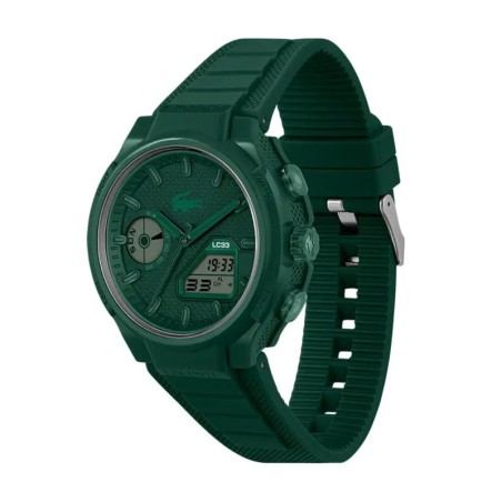 Montre homme digitale lacoste lc33 silicone vert 2011449 – montres homme