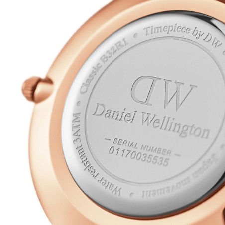 Montre femme daniel wellington classic gold cuir marron dw00100175 – analogiques