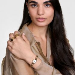 Montre femme daniel wellington jolie chain acier doré dw00100836 - analogiques - edora - 1