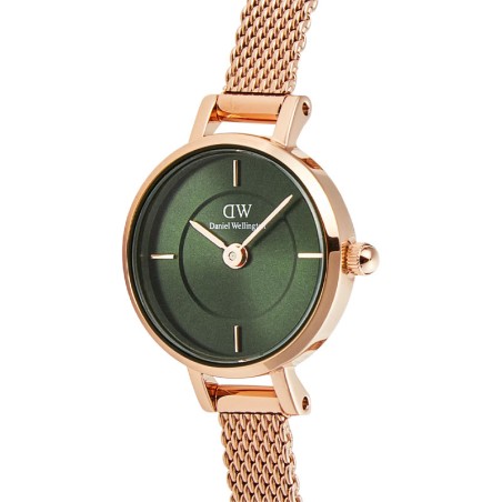 Montre femme daniel wellington petite mini emerald melrose acier doré rose dw00100742 – analogiques